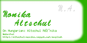 monika altschul business card